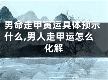 男命走甲寅运具体预示什么,男人走甲运怎么化解