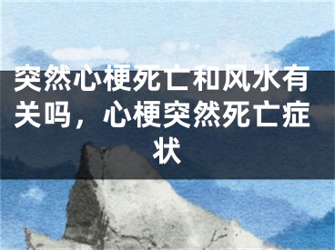突然心梗死亡和风水有关吗,心梗突然死亡症状