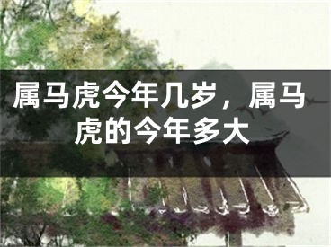 属马虎今年几岁，属马虎的今年多大