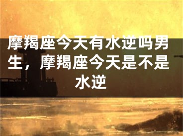 摩羯座今天有水逆吗男生,摩羯座今天是不是水逆