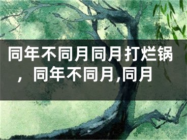 同年不同月同月打烂锅，同年不同月,同月