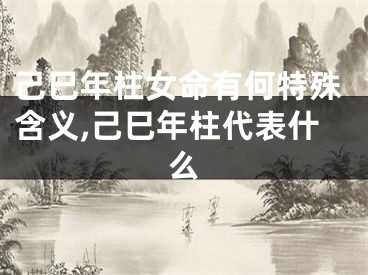 己巳年柱女命有何特殊含义,己巳年柱代表什么