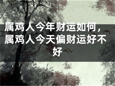 属鸡人今年财运如何，属鸡人今天偏财运好不好