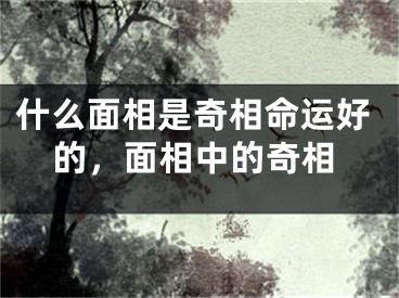 什么面相是奇相命运好的，面相中的奇相