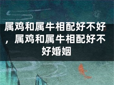 属鸡和属牛相配好不好，属鸡和属牛相配好不好婚姻