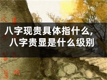 八字现贵具体指什么,八字贵显是什么级别