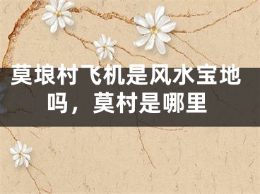 莫埌村飞机是风水宝地吗,莫村是哪里