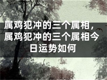 属鸡犯冲的三个属相，属鸡犯冲的三个属相今日运势如何