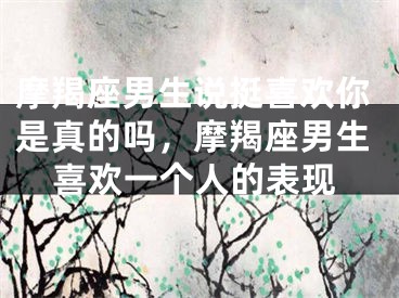 摩羯座男生说挺喜欢你是真的吗，摩羯座男生喜欢一个人的表现