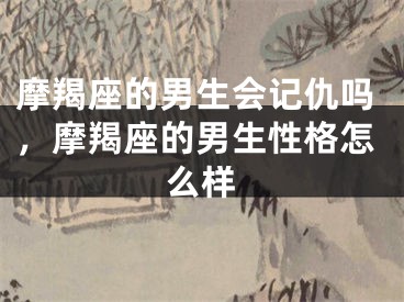 摩羯座的男生会记仇吗，摩羯座的男生性格怎么样