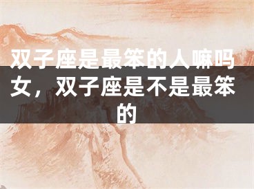 双子座是最笨的人嘛吗女,双子座是不是最笨的