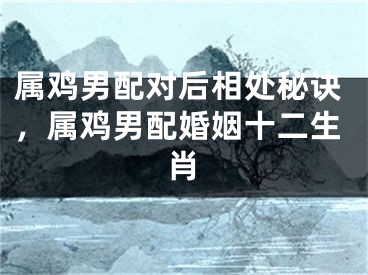 属鸡男配对后相处秘诀,属鸡男配婚姻十二生肖
