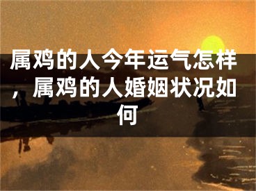 属鸡的人今年运气怎样,属鸡的人婚姻状况如何