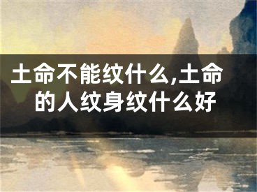 土命不能纹什么,土命的人纹身纹什么好