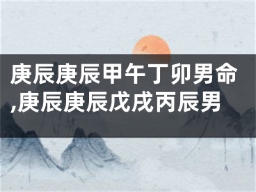 庚辰庚辰甲午丁卯男命,庚辰庚辰戊戌丙辰男
