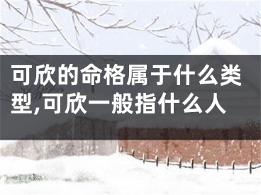 可欣的命格属于什么类型,可欣一般指什么人