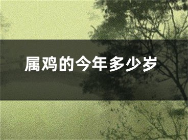 属鸡的今年多少岁