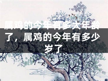 属鸡的今年有多大年龄了,属鸡的今年有多少岁了