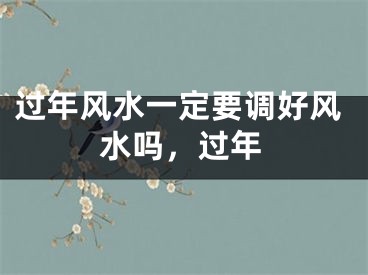 过年风水一定要调好风水吗,过年