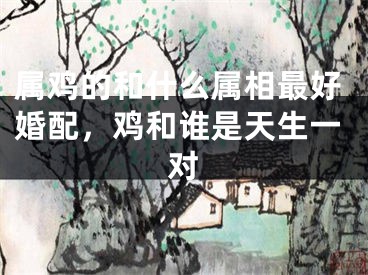 属鸡的和什么属相最好婚配，鸡和谁是天生一对