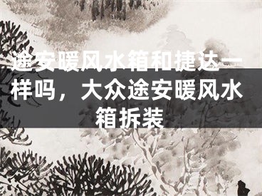 途安暖风水箱和捷达一样吗,大众途安暖风水箱拆装