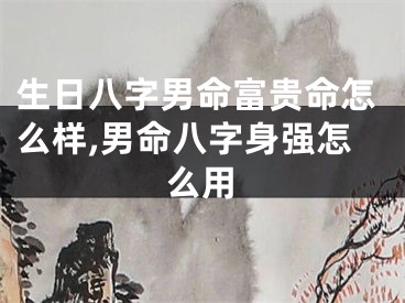 生日八字男命富贵命怎么样,男命八字身强怎么用