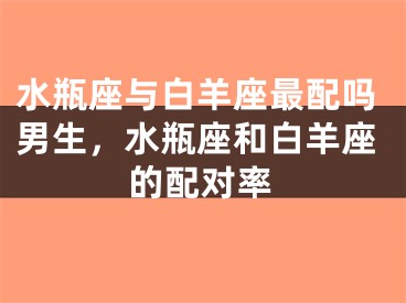 水瓶座与白羊座最配吗男生,水瓶座和白羊座的配对率