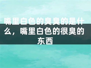 嘴里白色的臭臭的是什么，嘴里白色的很臭的东西