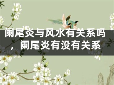 阑尾炎与风水有关系吗,阑尾炎有没有关系