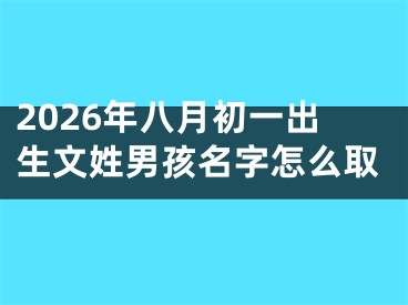 2026年八月初一出生文姓男孩名字怎么取