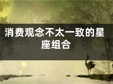 消费观念不太一致的星座组合