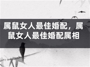属鼠女人最佳婚配，属鼠女人最佳婚配属相