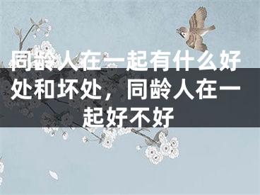 同龄人在一起有什么好处和坏处，同龄人在一起好不好
