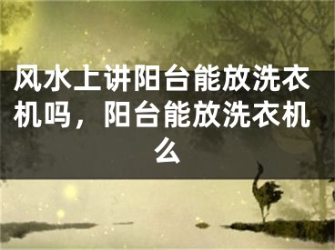 风水上讲阳台能放洗衣机吗,阳台能放洗衣机么