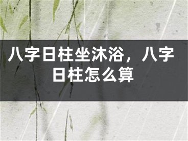 八字日柱坐沐浴，八字日柱怎么算
