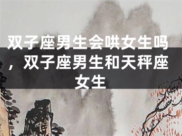 双子座男生会哄女生吗，双子座男生和天秤座女生