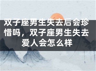 双子座男生失去后会珍惜吗，双子座男生失去爱人会怎么样