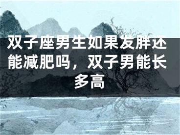 双子座男生如果发胖还能减肥吗，双子男能长多高