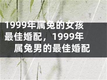 1999年属兔的女孩最佳婚配,1999年属兔男的最佳婚配