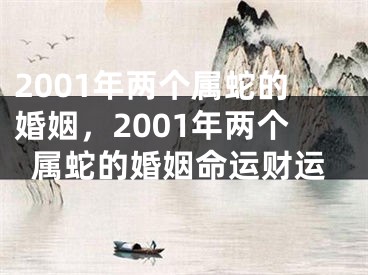 2001年两个属蛇的婚姻,2001年两个属蛇的婚姻命运财运
