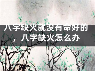 八字缺火就没有命好的，八字缺火怎么办
