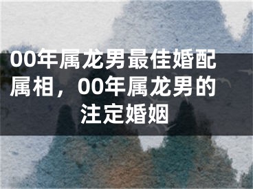 00年属龙男最佳婚配属相,00年属龙男的注定婚姻