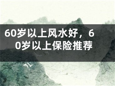 60岁以上风水好，60岁以上保险推荐