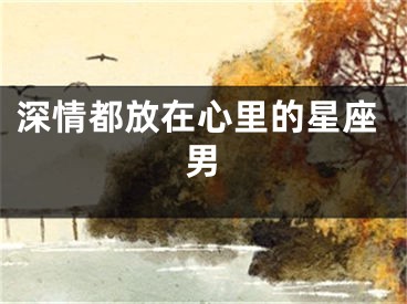 深情都放在心里的星座男