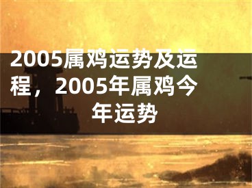 2005属鸡运势及运程,2005年属鸡今年运势