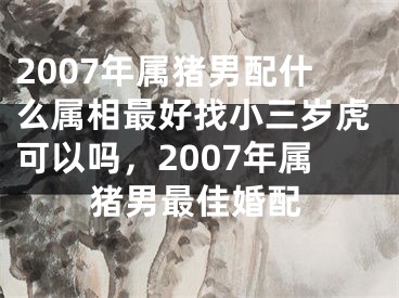 2007年属猪男配什么属相最好找小三岁虎可以吗,2007年属猪男最佳婚配