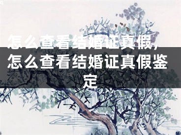 怎么查看结婚证真假，怎么查看结婚证真假鉴定