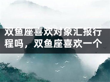 双鱼座喜欢对象汇报行程吗，双鱼座喜欢一个