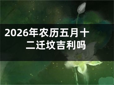 2026年农历五月十二迁坟吉利吗
