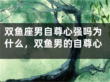 双鱼座男自尊心强吗为什么，双鱼男的自尊心